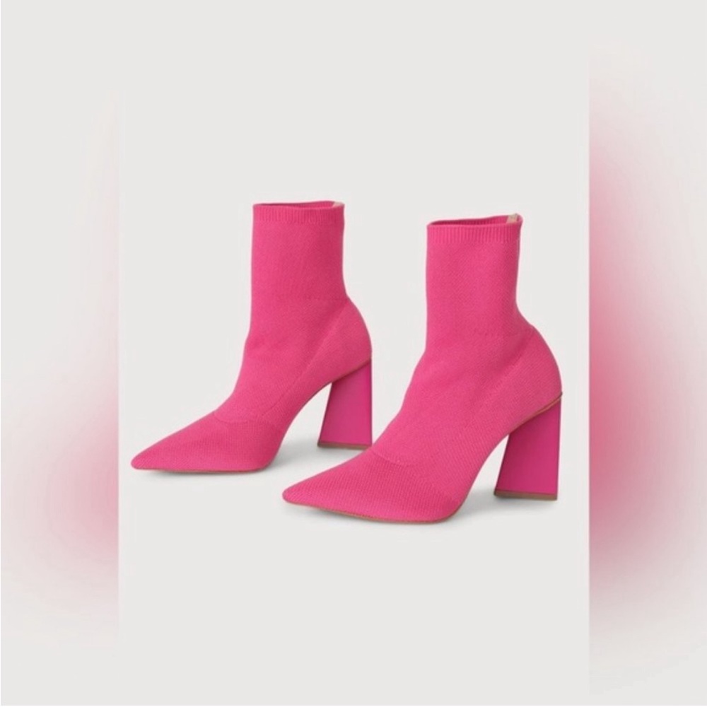 SCHUTZ Marila Knit Hot Pink Boots - Picture 11 of 12